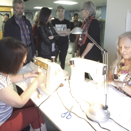 Ginette Bernier et son ingénieuse installation participative